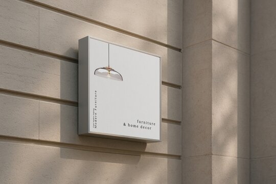 Elegant wall-mounted store sign