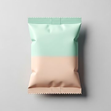 Blank snack chip bag packaging template
