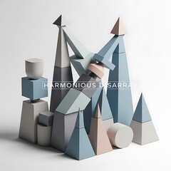 Harmonious Abstract Geometry &ndash; Modern Balance and Creative Form Art
