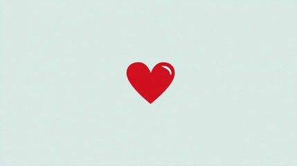 Fototapeta premium A red heart is drawn on a white background