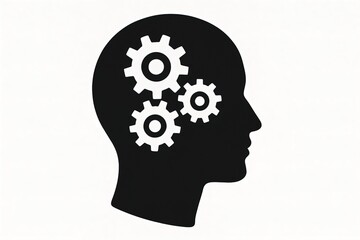 human head with gears