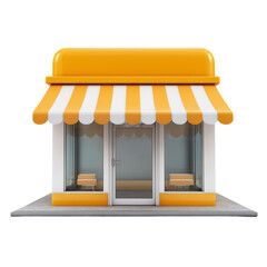 Little shop building isolated on transparent background. PNG