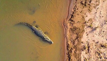 Fish swimming in murky brown water.