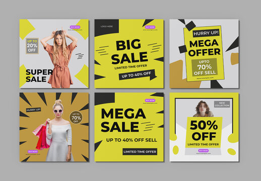 Mega Sale Marketing Social Media Template Set