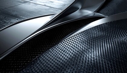 Carbon Fiber Texture with Metallic Surface.