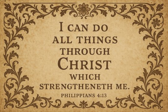 Inspirational vintage religious quote