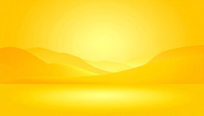 Fototapeta premium Glowing Yellow Triangle on Reflective Surface with Gradient Background