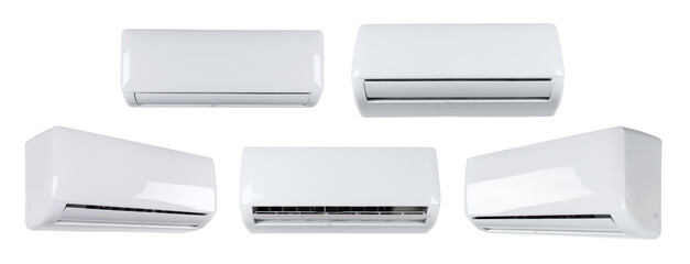 White air condition isolated on clear background Illustration about electrical equipment in house