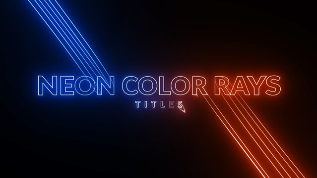 Neon Color Rays Title 3