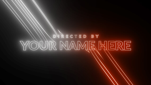 Neon Color Rays Titles