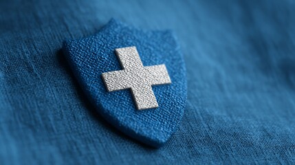 Insurance health protection with medical shield illustration