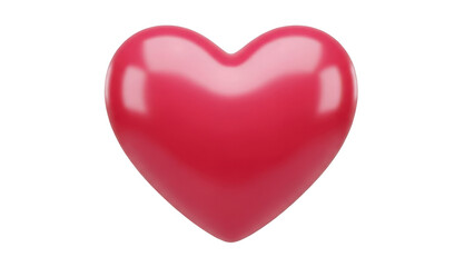 Obraz premium Red heart icon isolated on transparent background