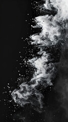 background black with smoke splattern dust