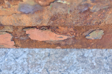 rusted metal surface, full frame rusted metal background. Grunge rusty corten steel texture background. Orange brown metal pattern of rusty iron stone with rough surface for modern architecture banner