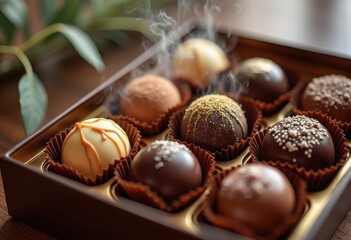 Lavish Belgian Chocolate Gift Box Featuring Artisanal Dark Milk and White Chocolate Truffles and Divine Praline Delights