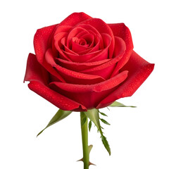 red rose isolated on white