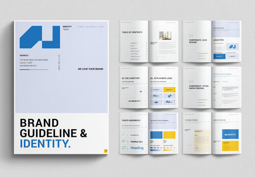 Brand Identity Guidelines Brochure Template Design Layout