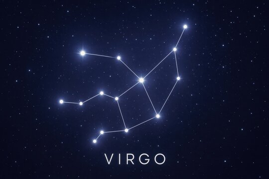 Virgo constellation night sky background