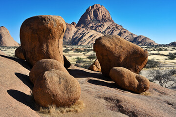 Spitzkoppe rock formations in Namibia, Africa