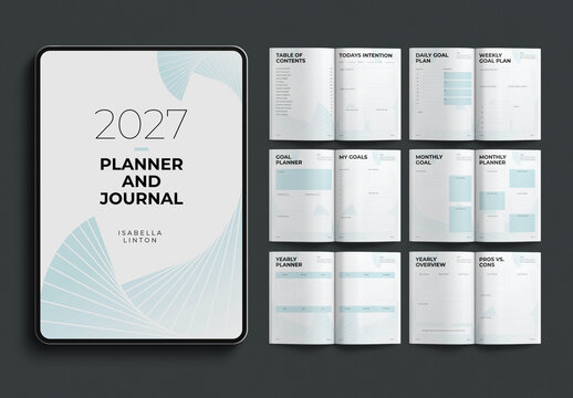 Journal Planner Template Design Layout