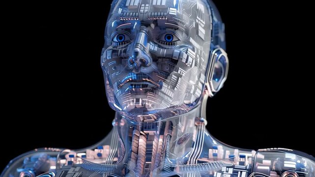 Futuristic Humanoid Robot A Glimpse into the Future of Artificial Intelligence.