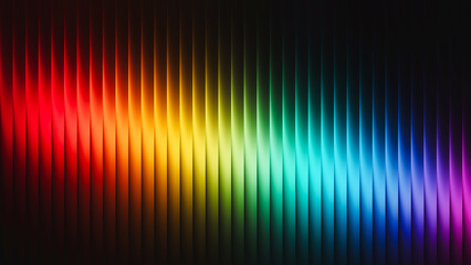 Fototapeta premium Abstract vibrant rainbow gradient wave pattern with dynamic colorful spectrum on dark background creating a visually striking and energetic design suitable for creative digital projects