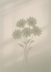 Fototapeta premium Minimalist floral shadow elegance