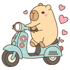 Kawaii Capybara Love and Valentine