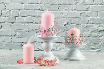 Pink candles