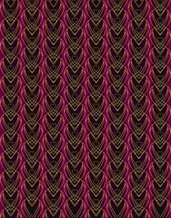 Luxury gold linear heart pattern on dark burgundy background for Valentine&rsquo;s Day