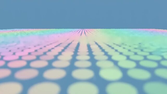Abstract geometric gradient pattern of dots in pastel colors