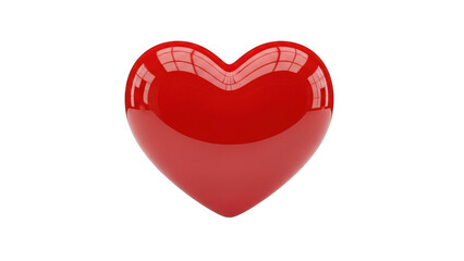 Red heart icon isolated on transparent background