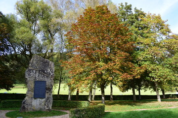 EU unification memorial at the three border area of Ouren in Belgium