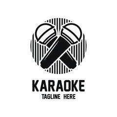 karaoke logo vector icon design