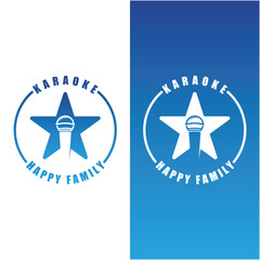 karaoke logo vector icon design