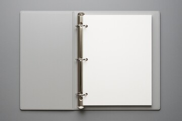 Blank binder with white paper.