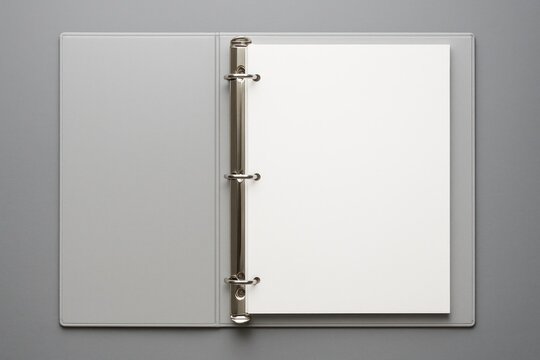 Blank binder with white paper.