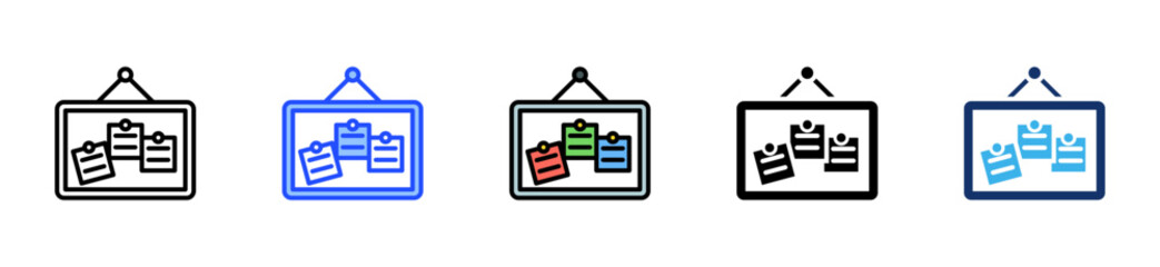 Bulletin Board Icon Collection With Multiple Styles