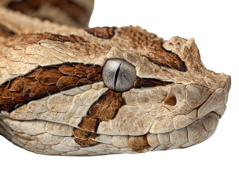 Close-Up Portrait of a Gaboon Viper