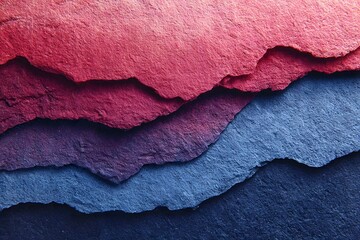 Textured Layers in Red and Blue for Creative Design Background