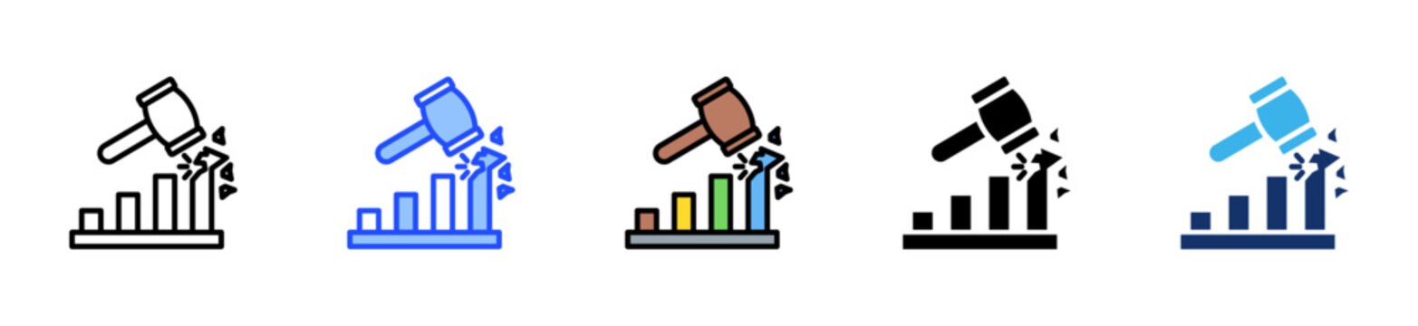 Google Penalty Icon Collection With Multiple Styles