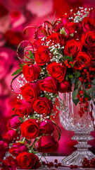 Beautiful bridal bouquet of flowers. Love concept. Valentine's day 