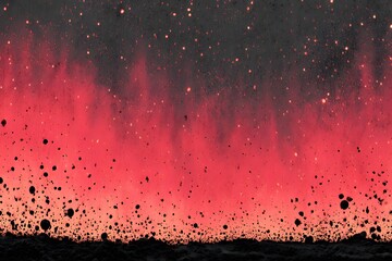 Abstract Cosmic Explosion with Vibrant Red and Black Color Dynamics for Digital Design