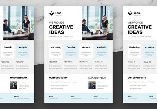 Blue And Black Creative Flyer