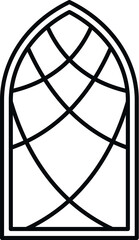 Gothic window with arch design representing historical architecture and religious places