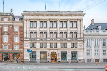 Traditional Historic Neoclassical Building, Copenhagen Architecture, Denmark