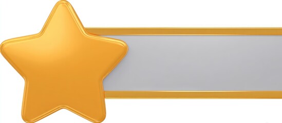 Golden Star with a Blank Banner.