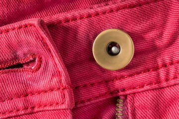 Jeans button closeup