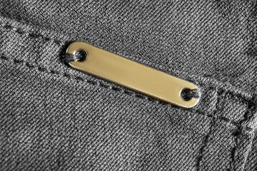 Blank golden nameplate