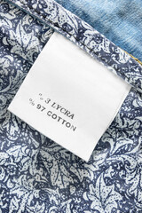 Fabric composition label